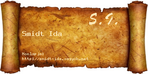Smidt Ida névjegykártya